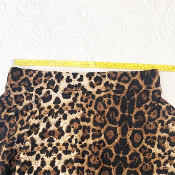 Faith and Joy Leopard Print A Line Skirt - L - Picture 6 of 8